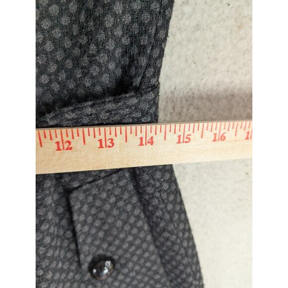 Banana Republic Trench Coat Womens XS Gray Belted Big Buttons Wool Blend - Picture 11 of 16